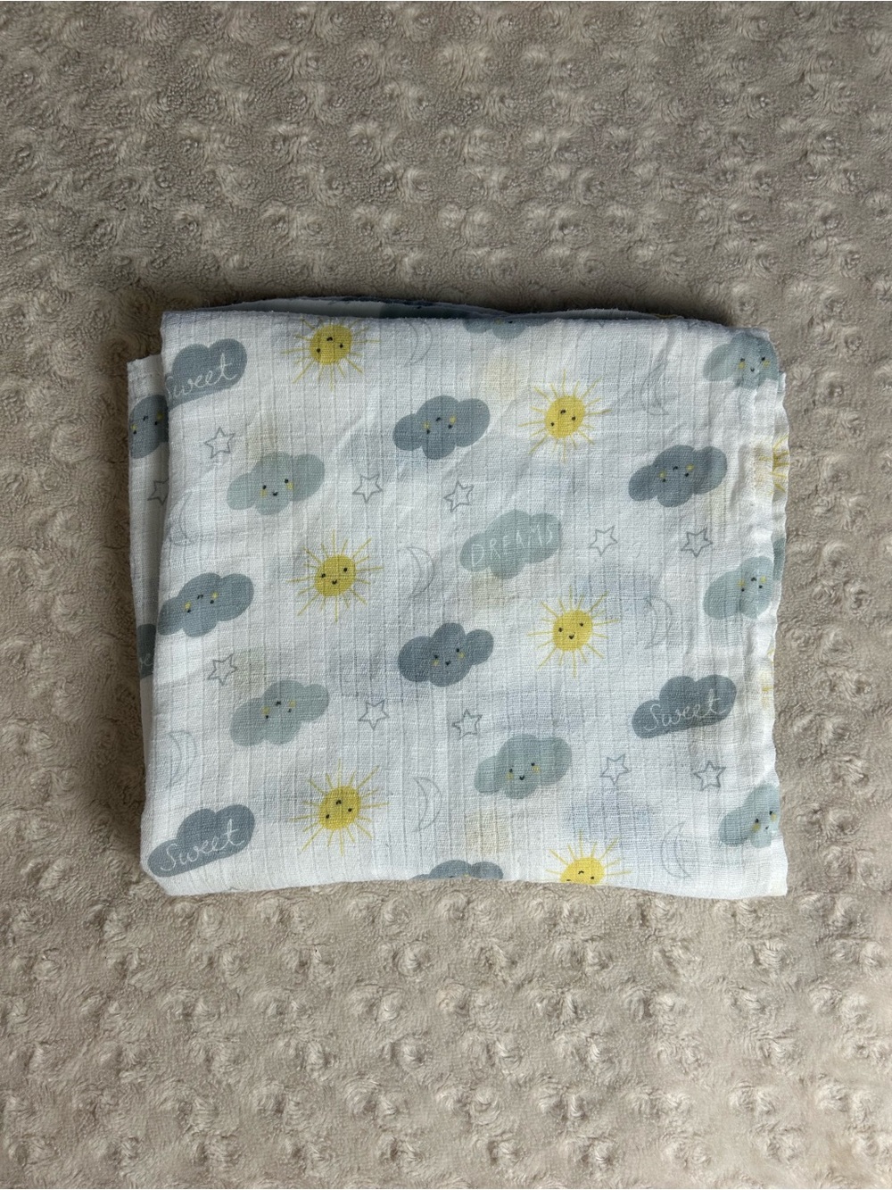 Ideal Baby by Aden + Anais Sweet Dreams Cloud Swaddle Blanket Sun Moon Stars